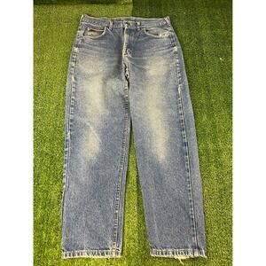 Vintage Lee Riders Mens Jeans 34X30 Medium Wash Straight Leg Denim Union Made
